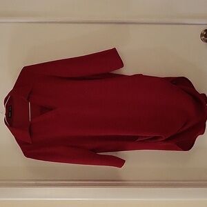 SHEIN Solid Ruched High-Low Dress Red (Sz S)